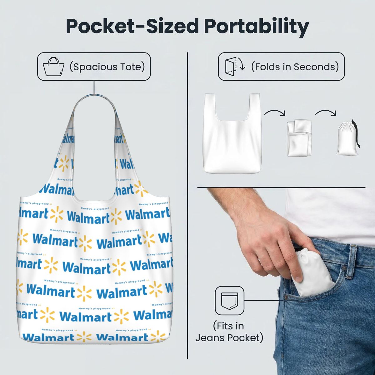 Tas Belanja Walmart Kanvas Kap - Women Bags Walmart ulasan dan harga