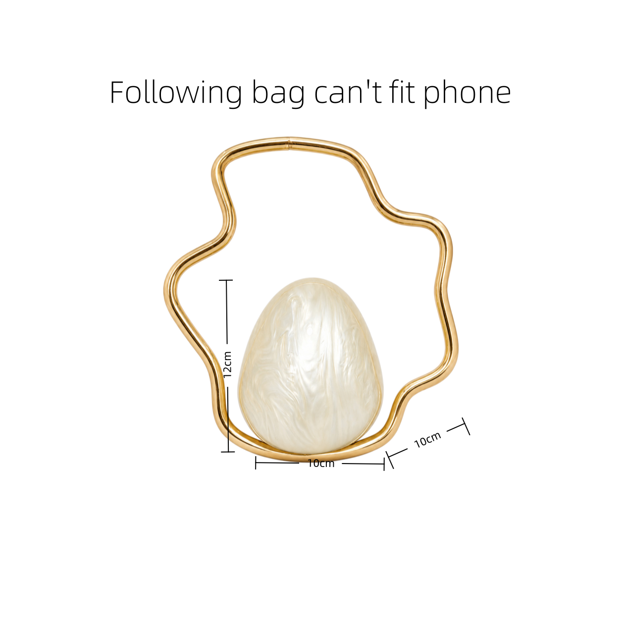 Tas Mini Akrilik Bentuk Telur  - Women Bags Gold ulasan dan harga