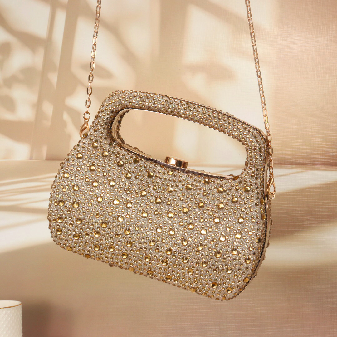 Tas malam mewah berkilauan ema - Women Bags Gold ulasan dan harga