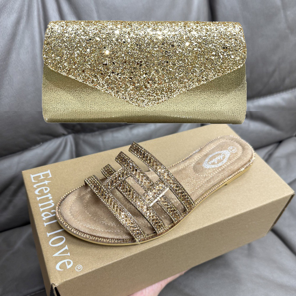 Sandal Musim Panas Berhias Rhi - Women Bags Gold ulasan dan harga