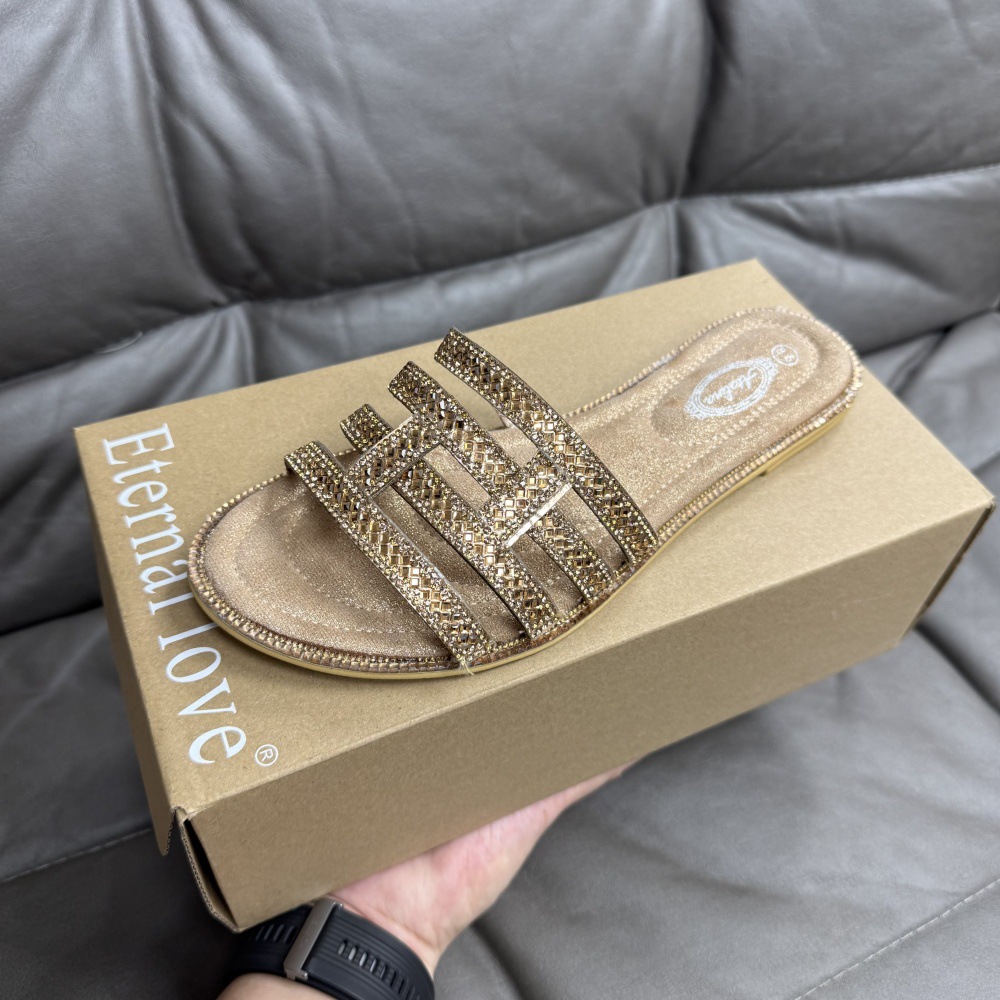 Sandal Musim Panas Berhias Rhi - Women Bags Gold ulasan dan harga
